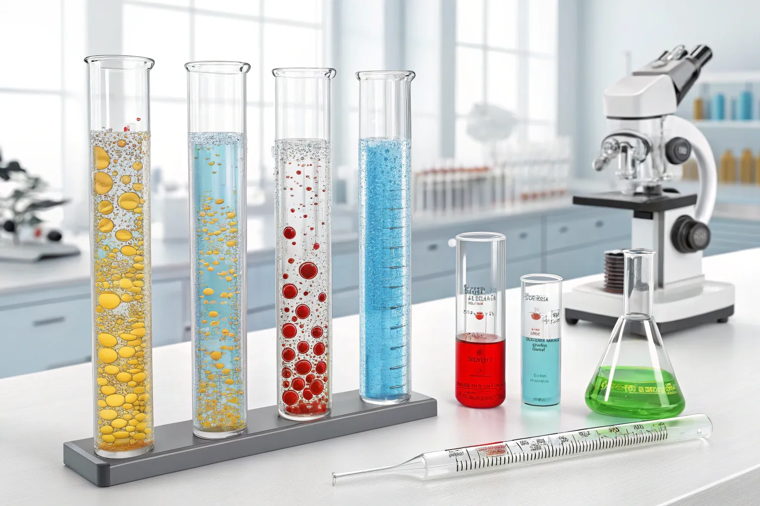 کاربرد لوله آزمایش در مدارس، دانشگاه‌ها و آزمایشگاه‌های تحقیقاتی